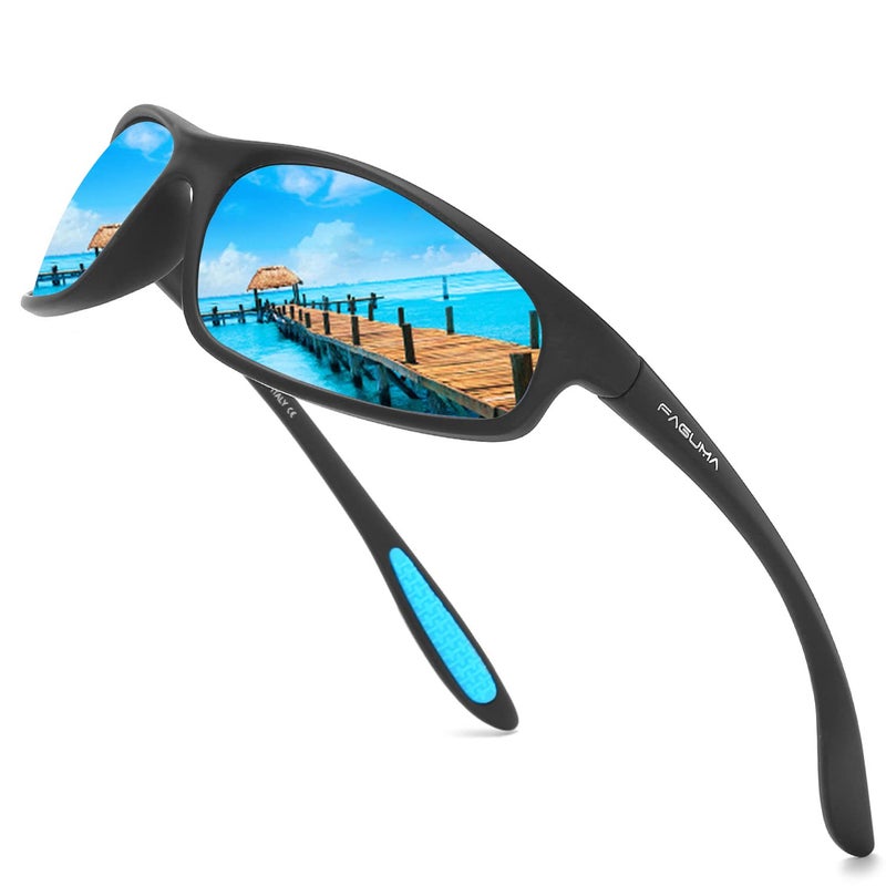 FAGUMA Polarized Sports Sunglasses For Men Cycling Driving Fishing UV400 Protection - Image 1